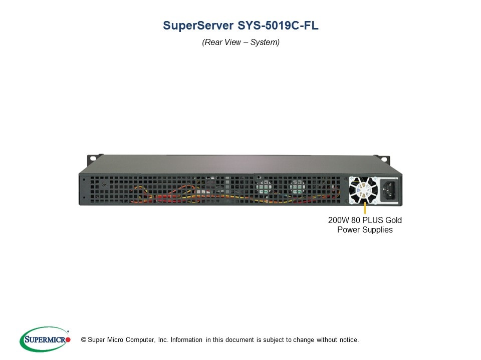Supermicro SYS-5019C-FL — front view