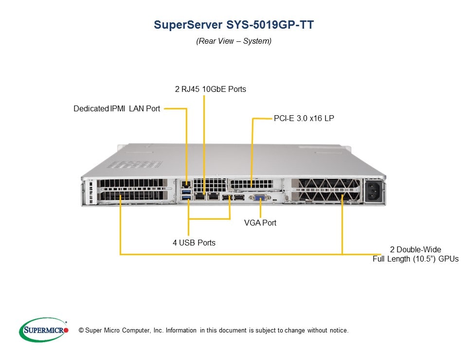 Supermicro SYS-5019GP-TT — front view