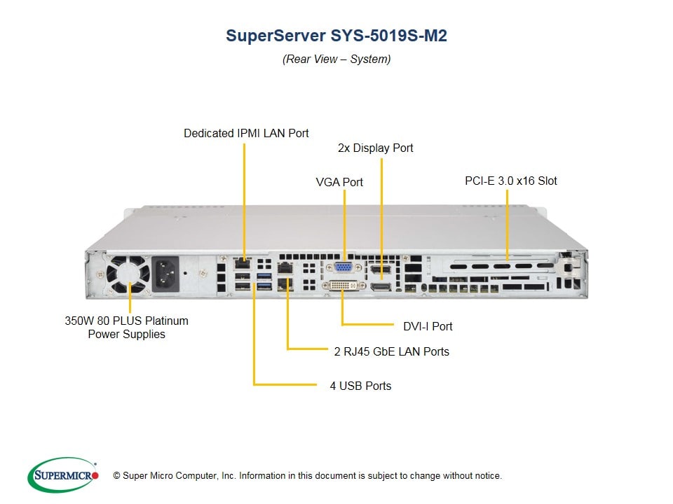 Supermicro SYS-5019S-M2 — front view
