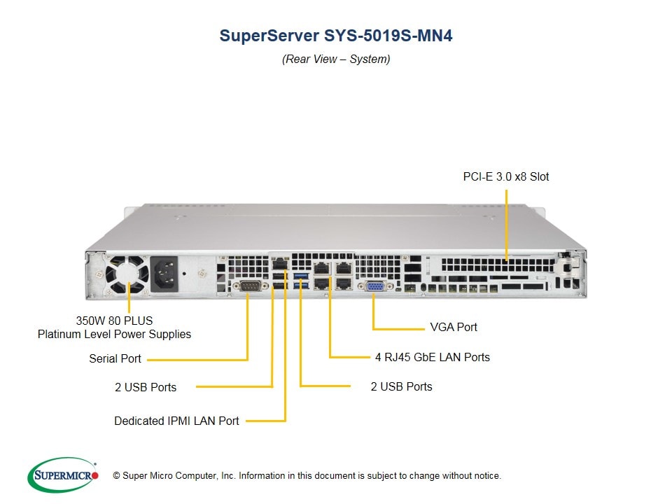 Supermicro SYS-5019S-MN4 — front view