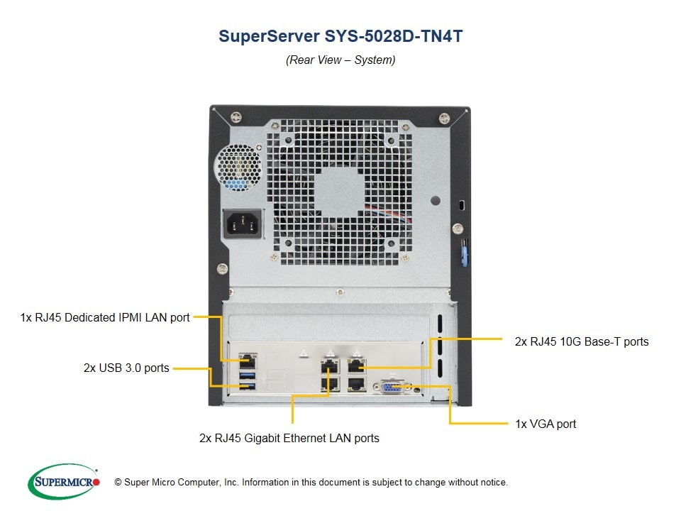 Supermicro SYS-5028D-TN4T — front view