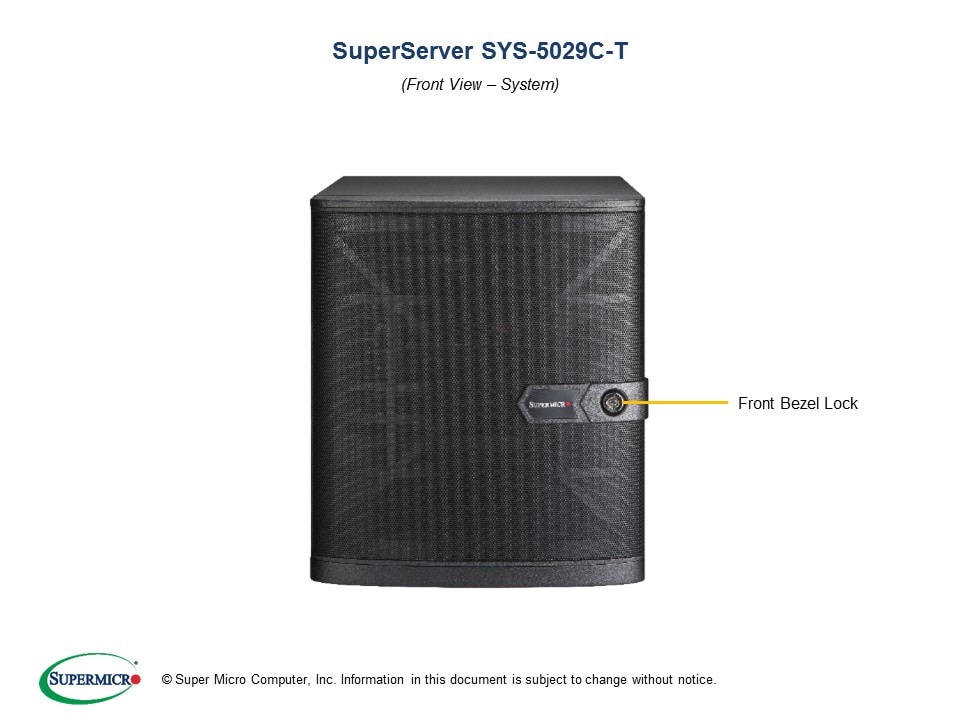 Supermicro SYS-5029C-T — front view