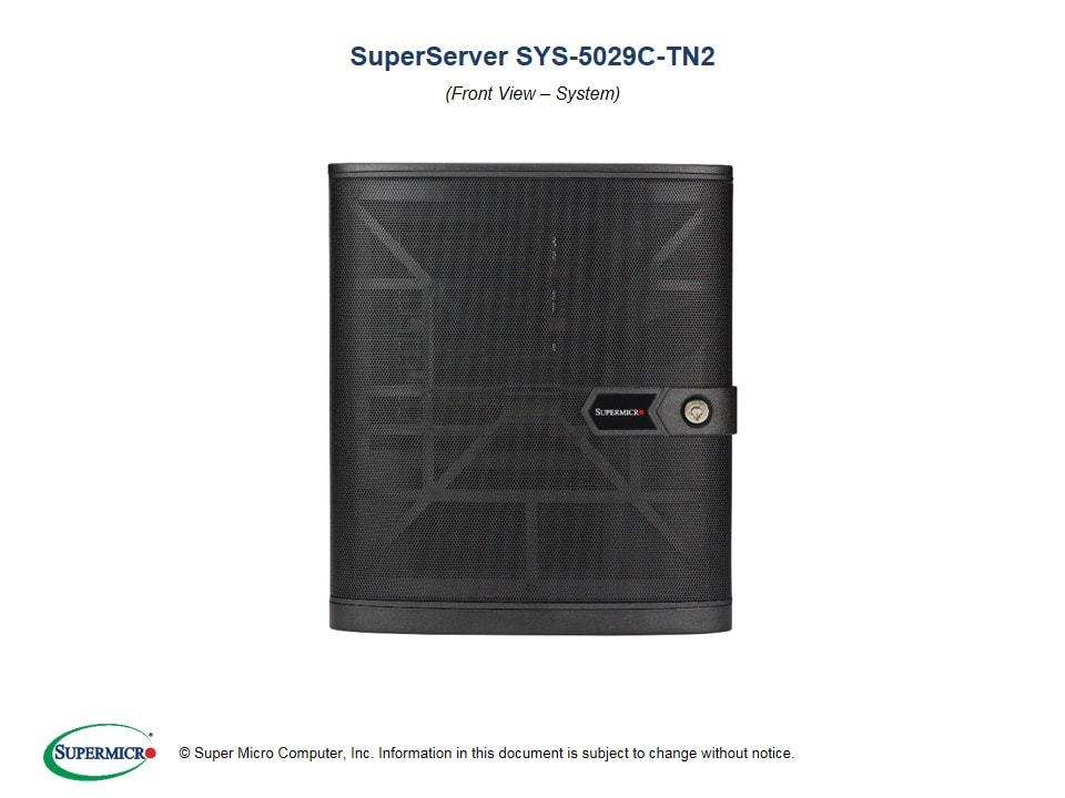 Supermicro SYS-5029C-TN2 — angle view