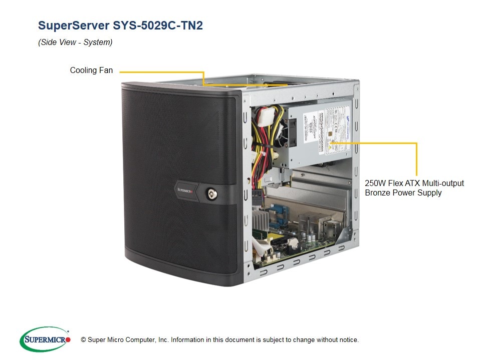 Supermicro SYS-5029C-TN2 — top view