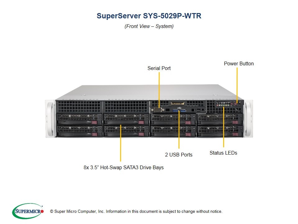Supermicro SYS-5029P-WTR — angle view