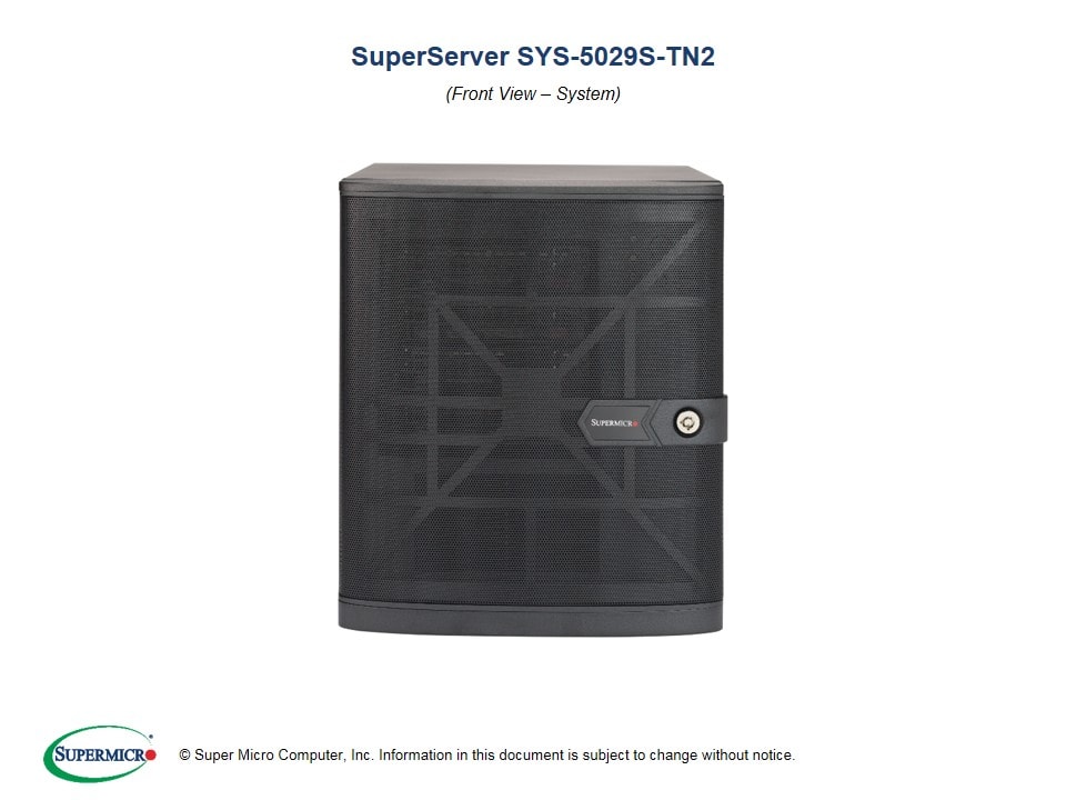 Supermicro SYS-5029S-TN2 — angle view