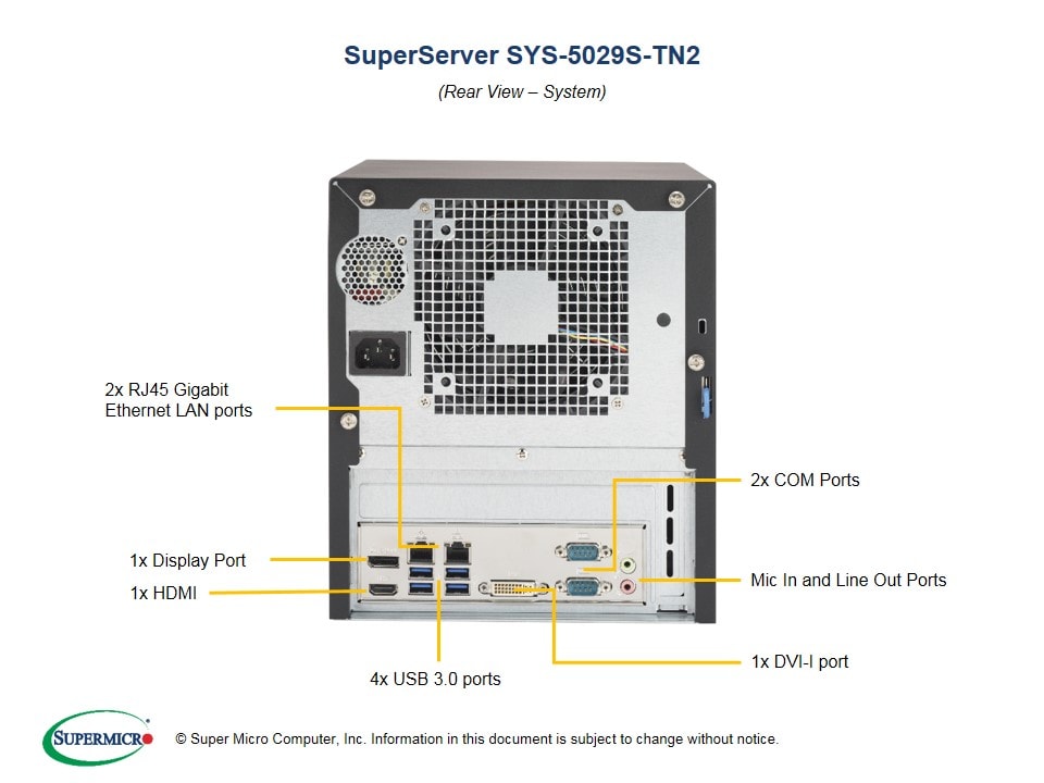 Supermicro SYS-5029S-TN2 — front view