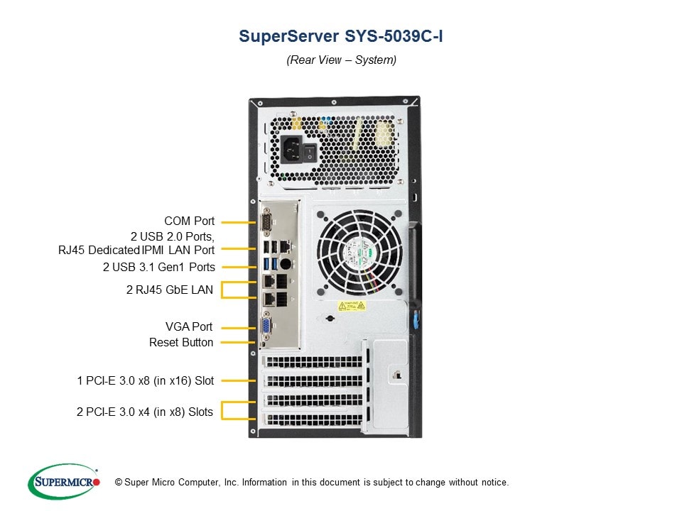 Supermicro SYS-5039C-I — front view