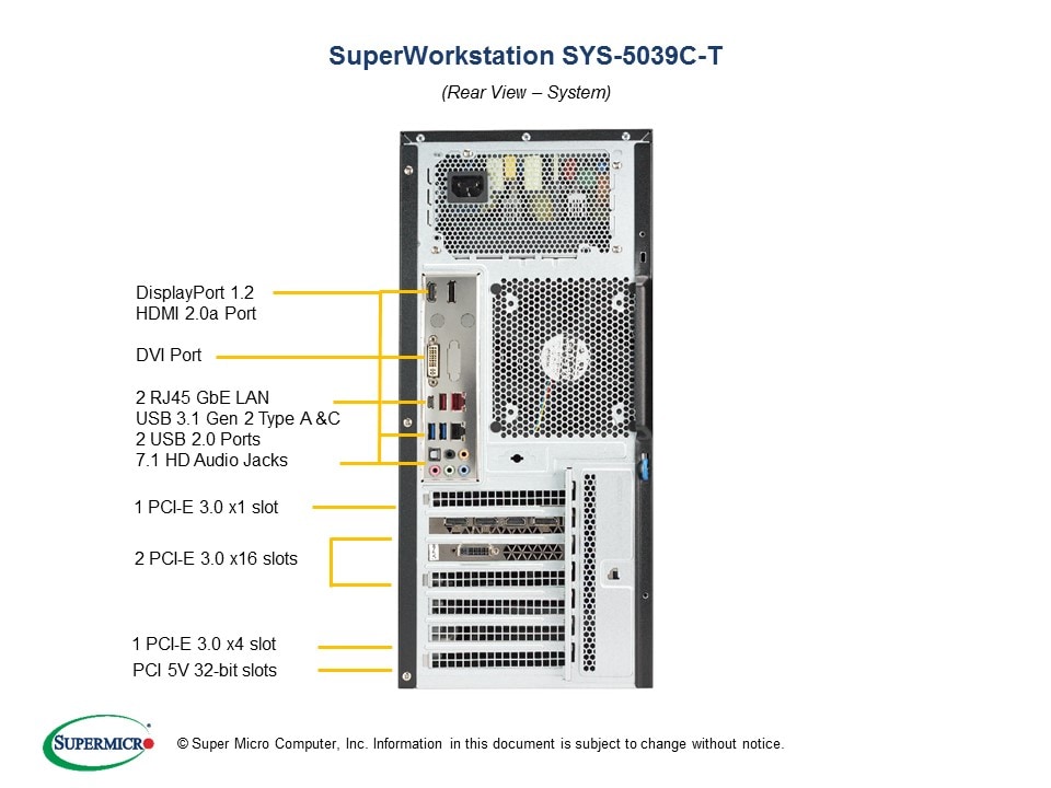 Supermicro SYS-5039C-T — front view