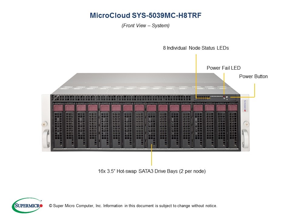 Supermicro SYS-5039MC-H8TRF — angle view