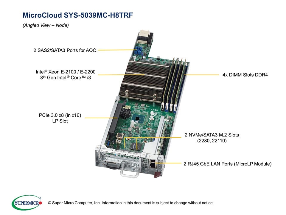 Supermicro SYS-5039MC-H8TRF — top view