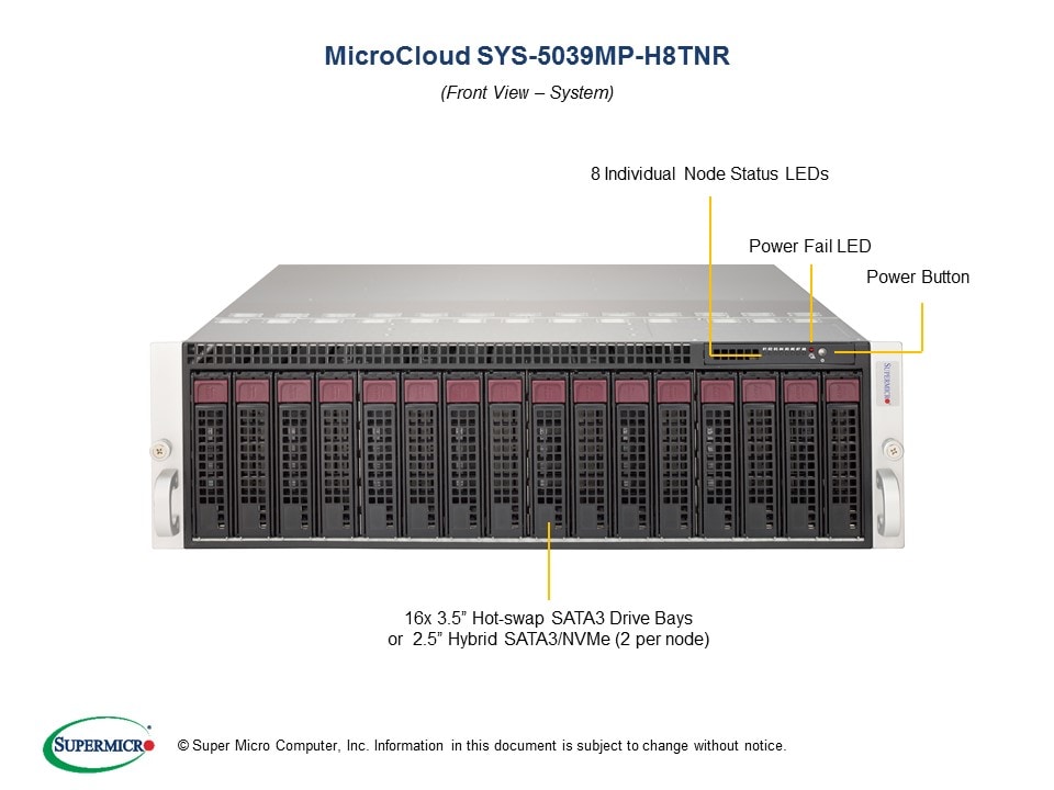 Supermicro SYS-5039MP-H8TNR — angle view