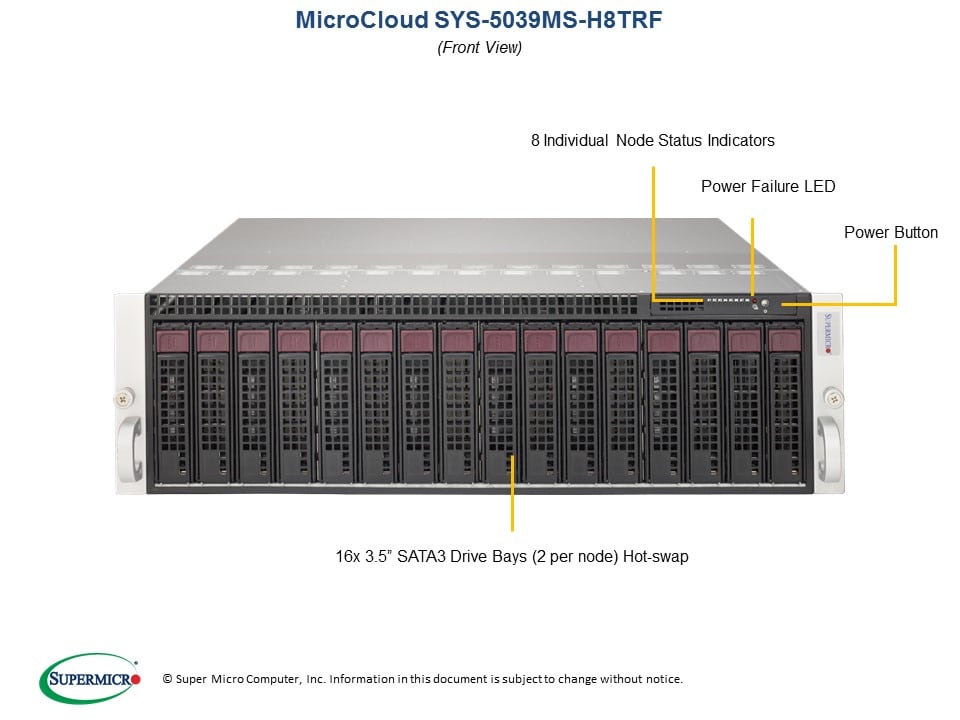 Supermicro SYS-5039MS-H8TRF — angle view