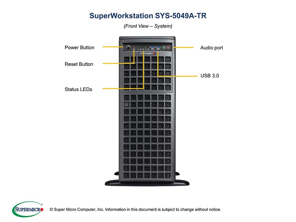 Supermicro SYS-5049A-TR — angle view