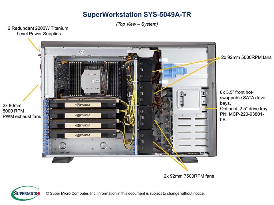 Supermicro SYS-5049A-TR — top view
