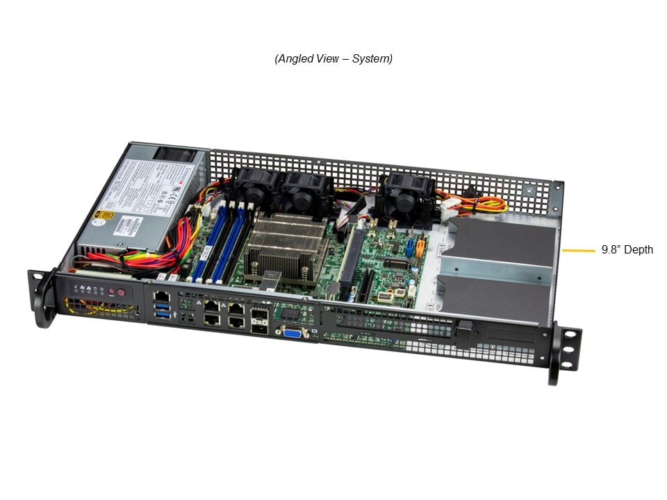 Supermicro SYS-510D-4C-FN6P — angle view