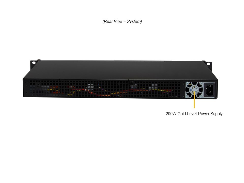 Supermicro SYS-510D-4C-FN6P — rear view