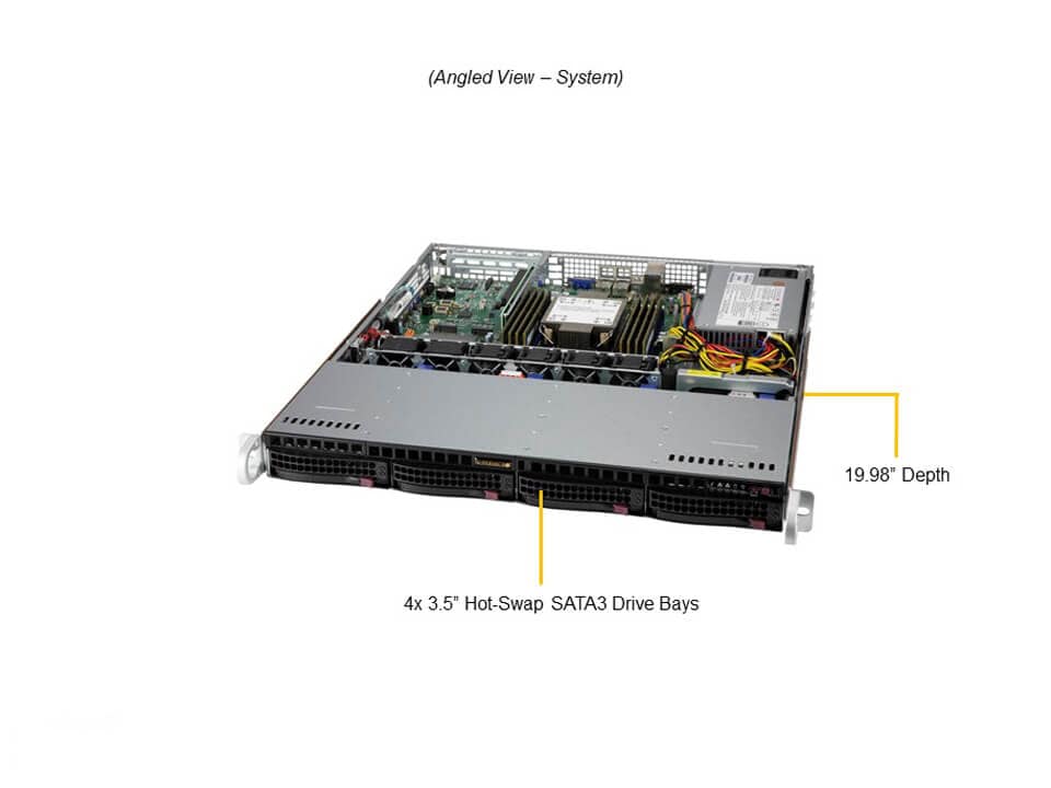 Supermicro SYS-510P-M — angle view