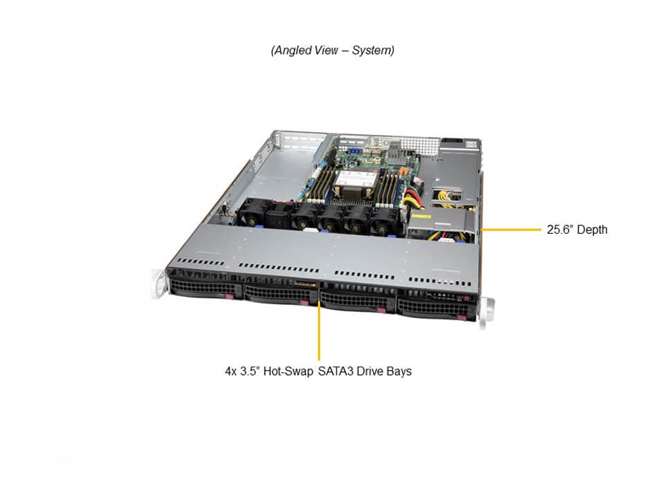 Supermicro SYS-510P-WT — angle view