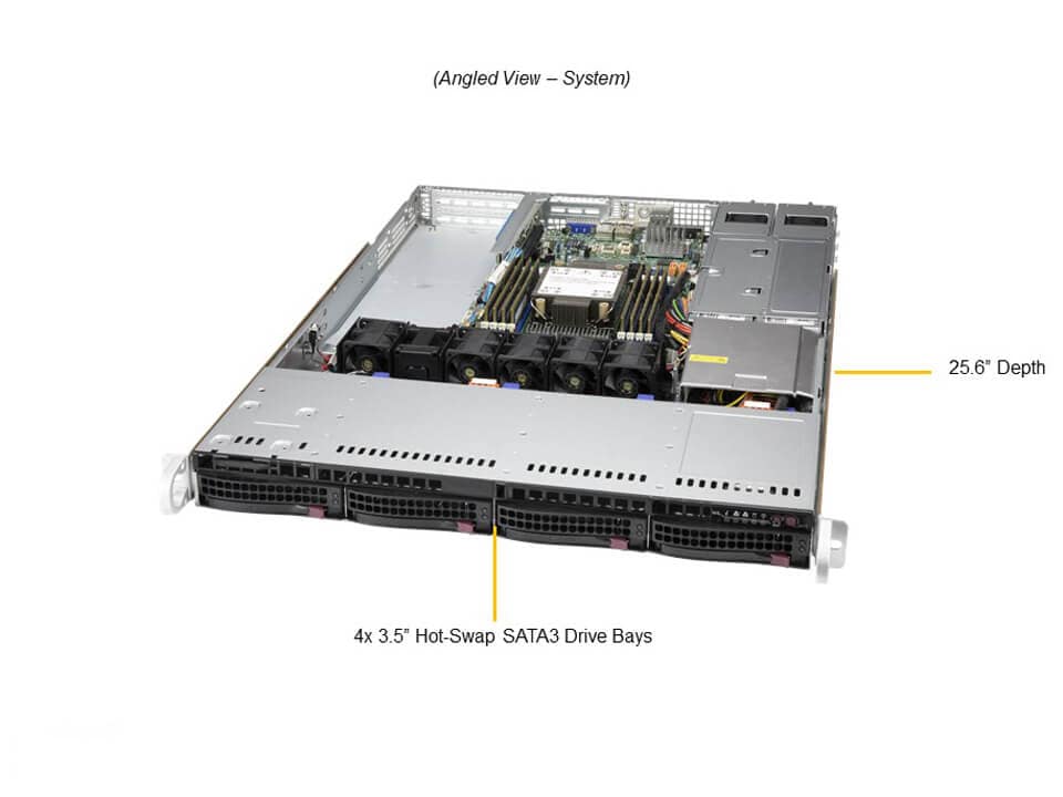Supermicro SYS-510P-WTR — angle view