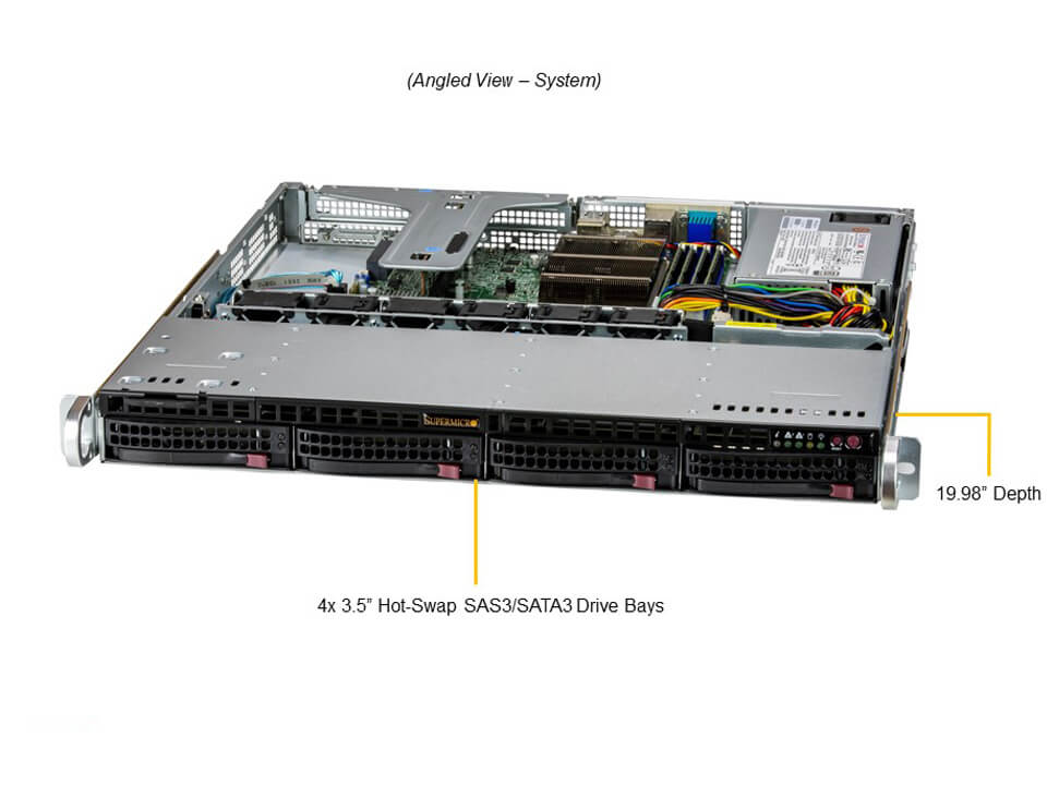 Supermicro SYS-510T-M — angle view