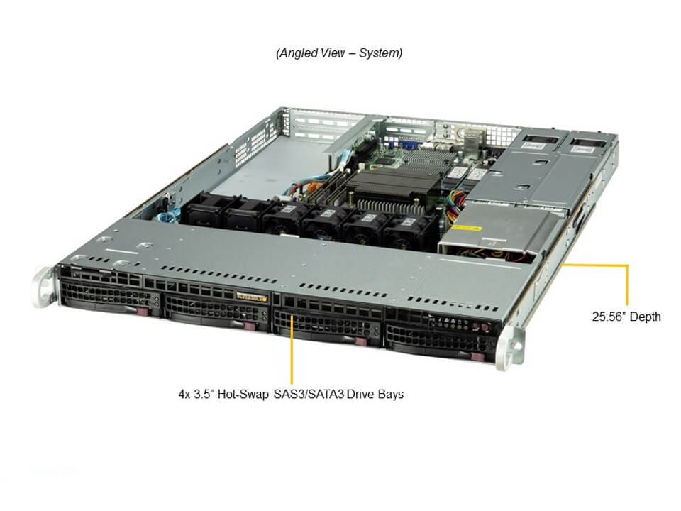 Supermicro SYS-510T-WTR — angle view
