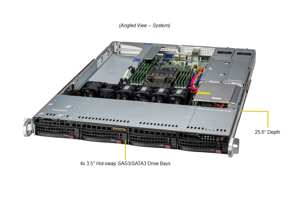 Supermicro SYS-511E-WR — angle view