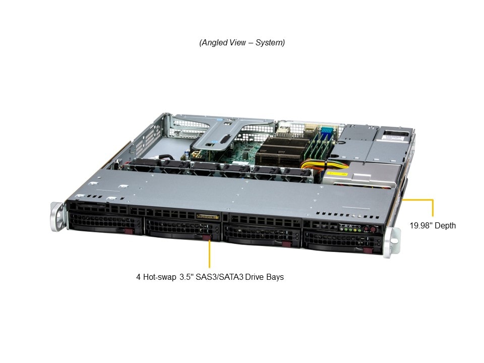 Supermicro SYS-511R-M — angle view