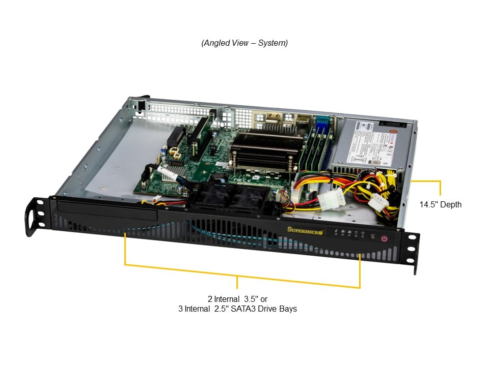 Supermicro SYS-511R-ML — angle view