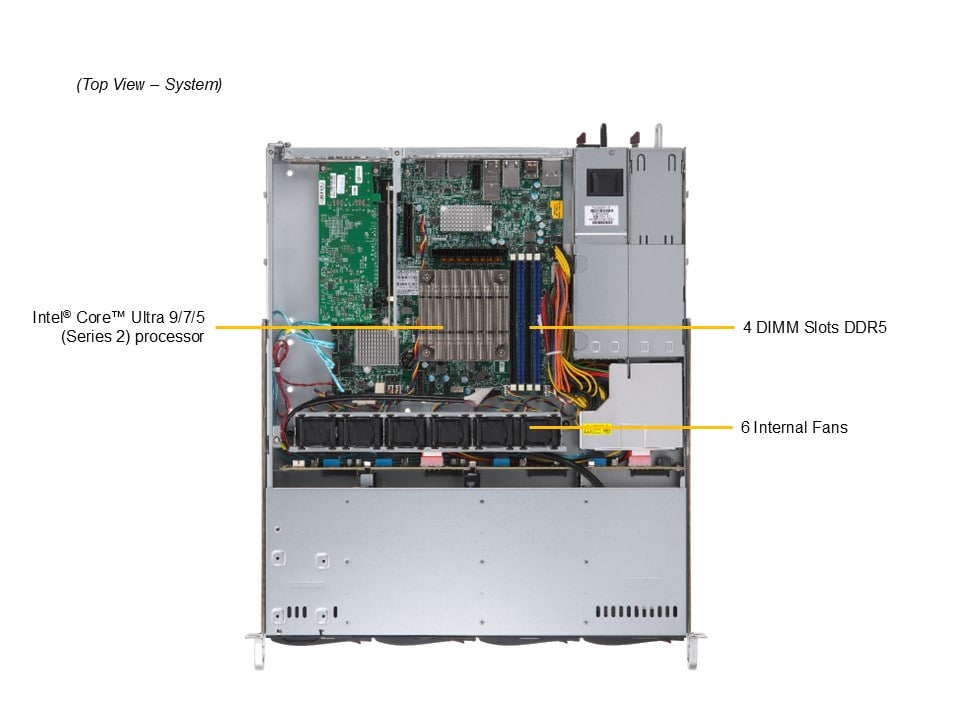 Supermicro SYS-512AR-N4T — top view