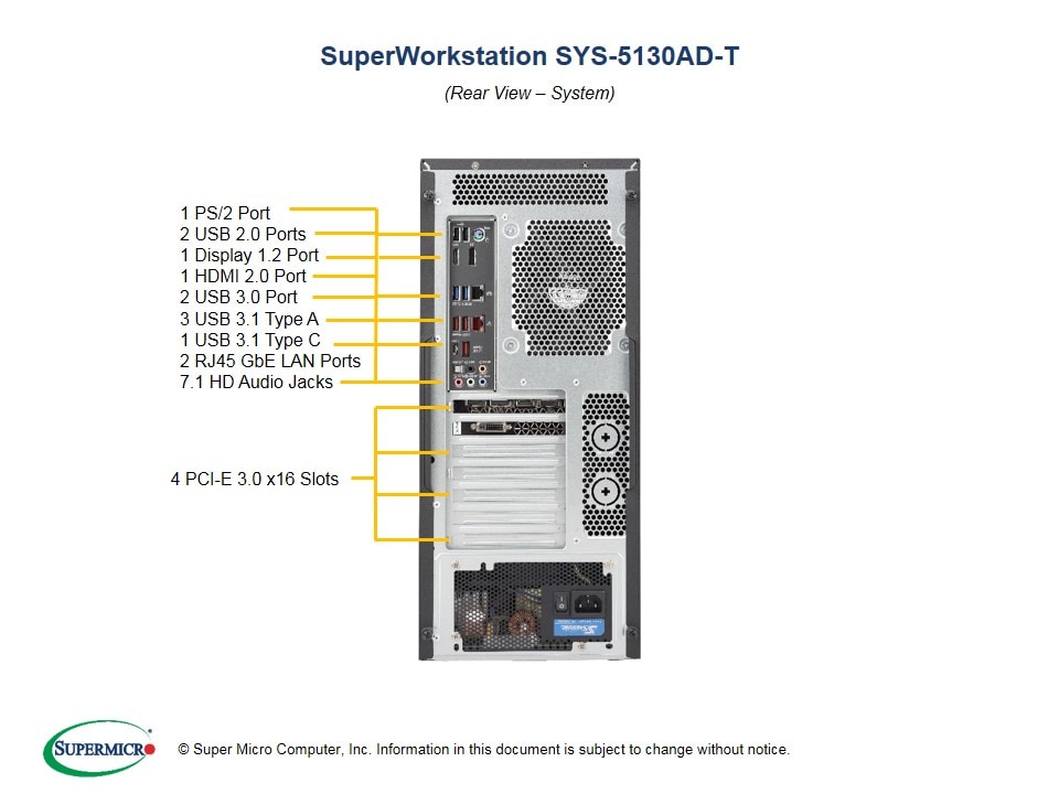 Supermicro SYS-5130AD-T — front view