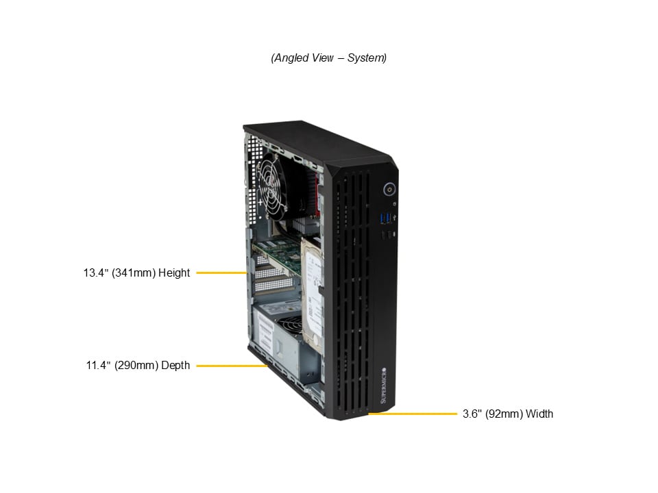 Supermicro SYS-521AD-LN2 — angle view