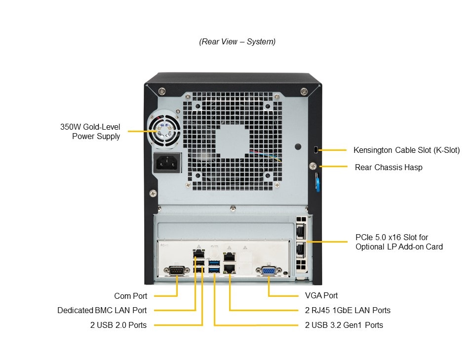 Supermicro SYS-521R-T — top view