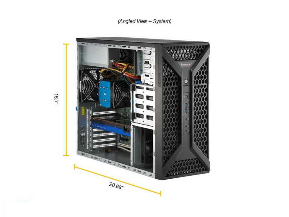 Supermicro SYS-530A-IL — angle view