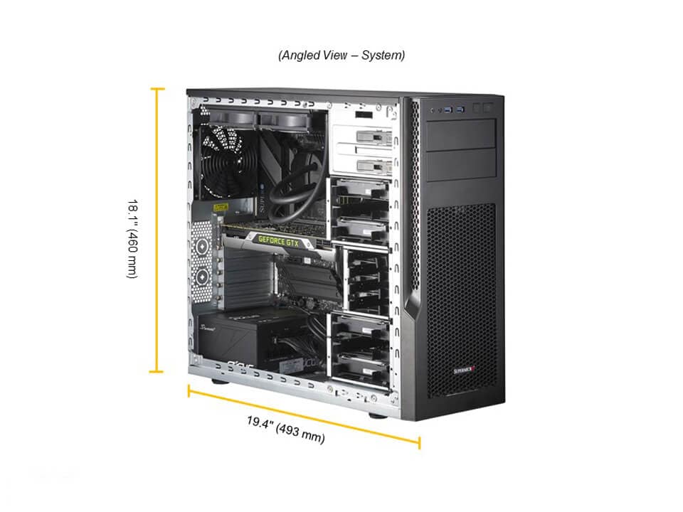 Supermicro SYS-530AD-I — angle view