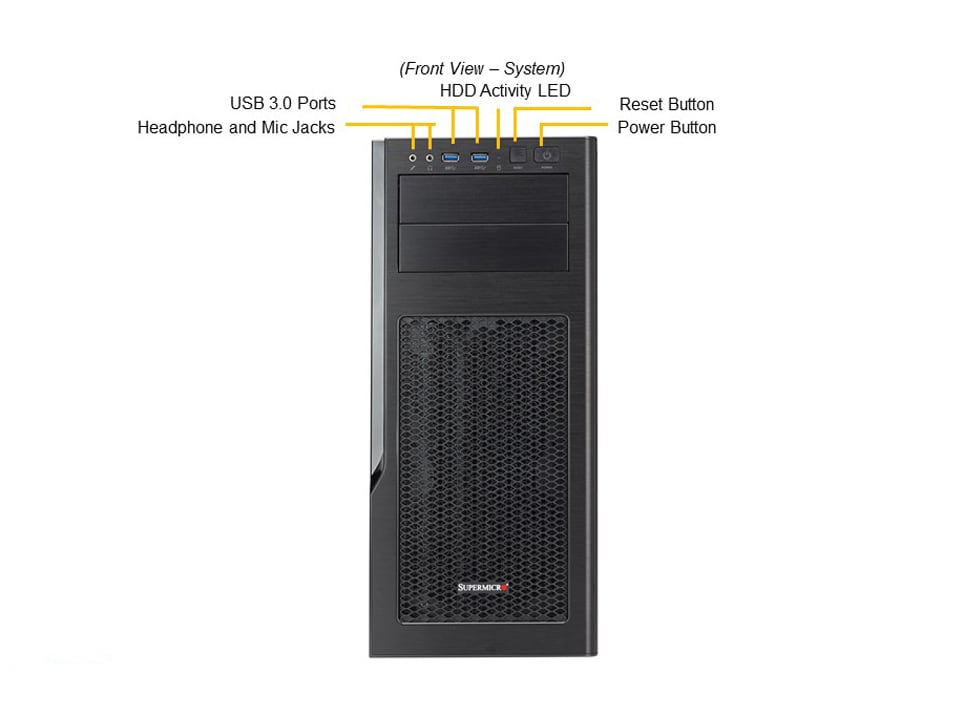 Supermicro SYS-530AD-I — front view