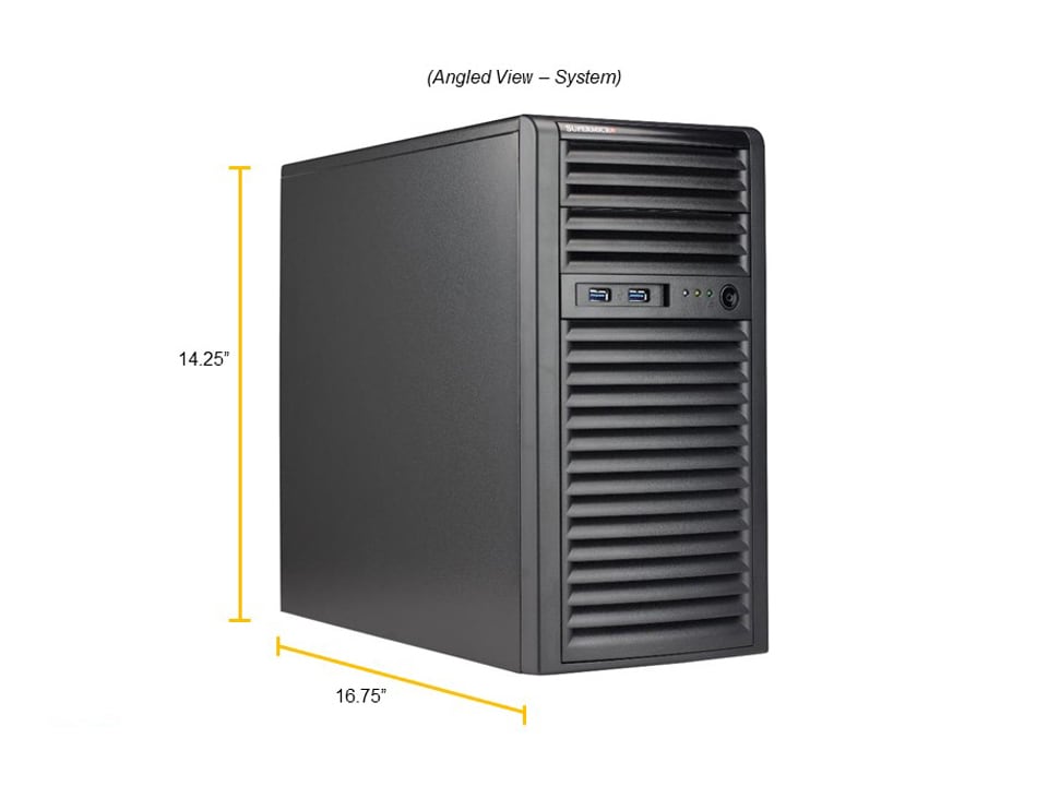 Supermicro SYS-530T-I — angle view