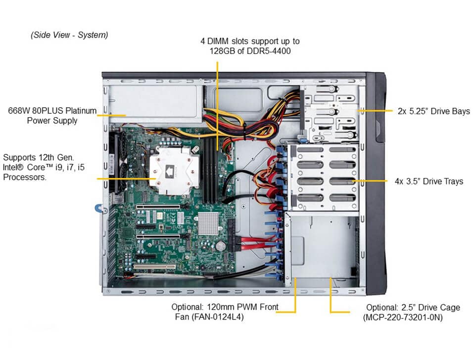 Supermicro SYS-531A-IL — top view