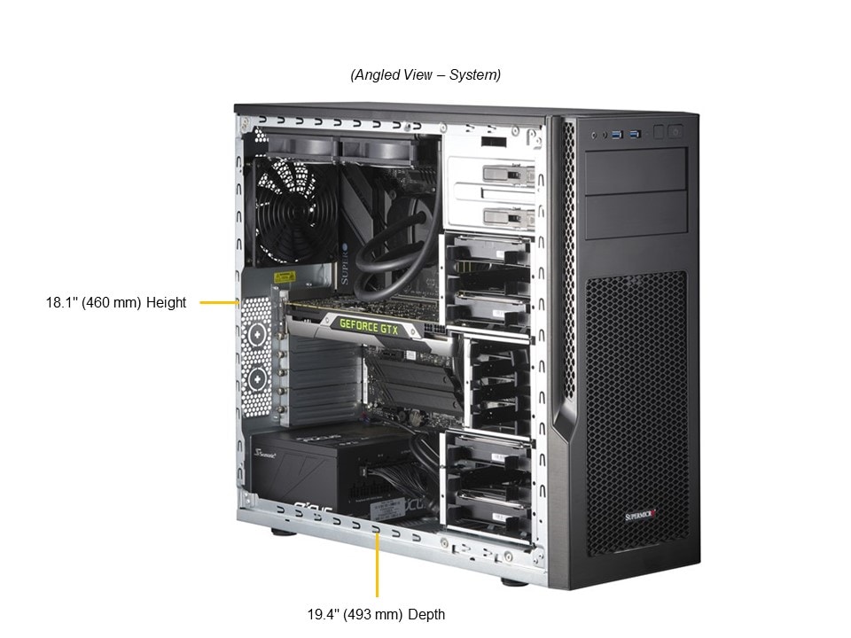 Supermicro SYS-531AD-I — angle view
