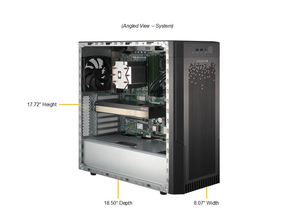 Supermicro SYS-532AW-C — angle view