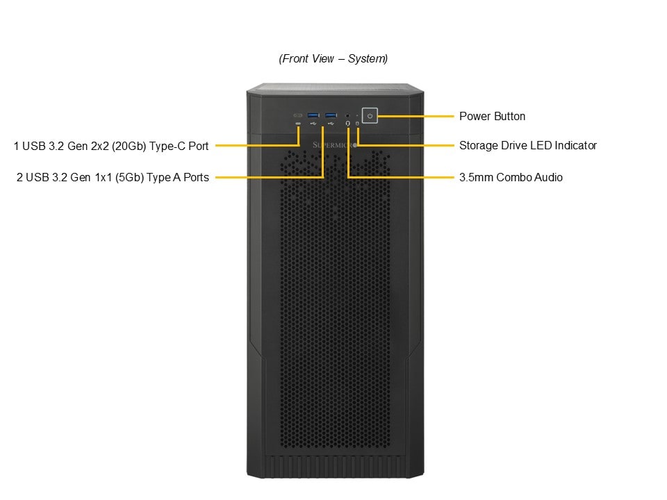 Supermicro SYS-532AW-C — front view