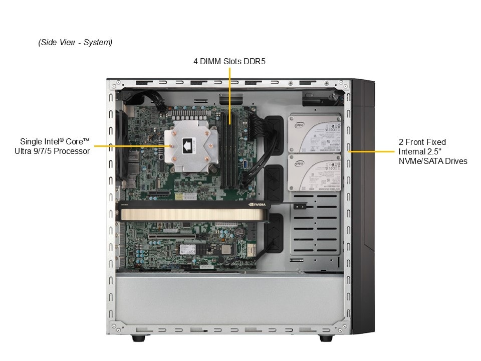 Supermicro SYS-532AW-C — top view