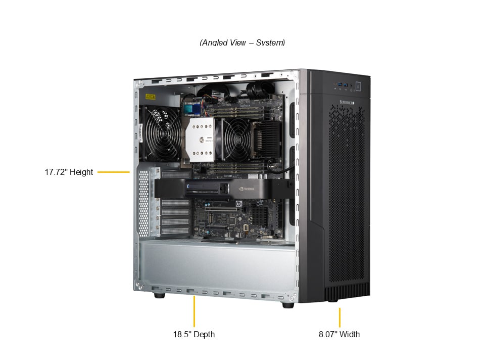Supermicro SYS-532AW-TC — angle view