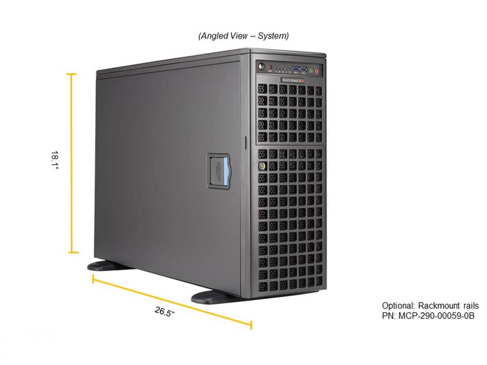 Supermicro SYS-540A-TR — angle view