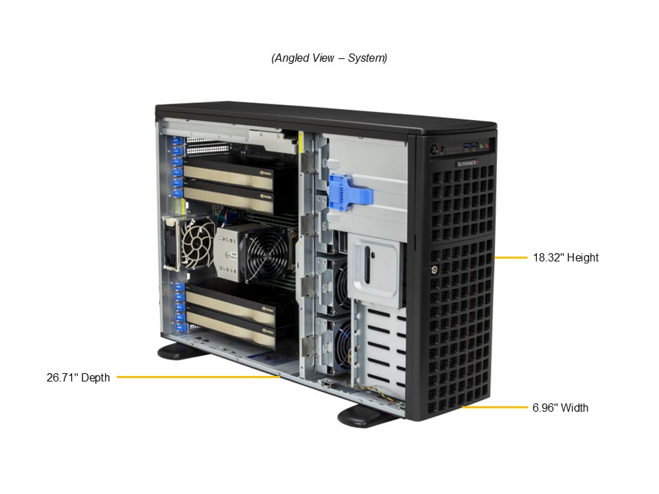 Supermicro SYS-542AW-TR — angle view
