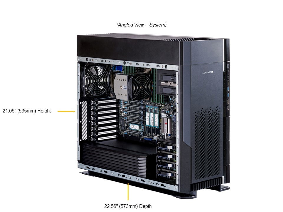 Supermicro SYS-551A-T — angle view