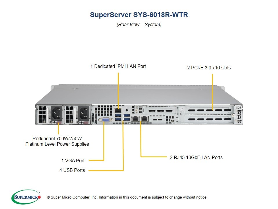 Supermicro SYS-6018R-WTRT — front view