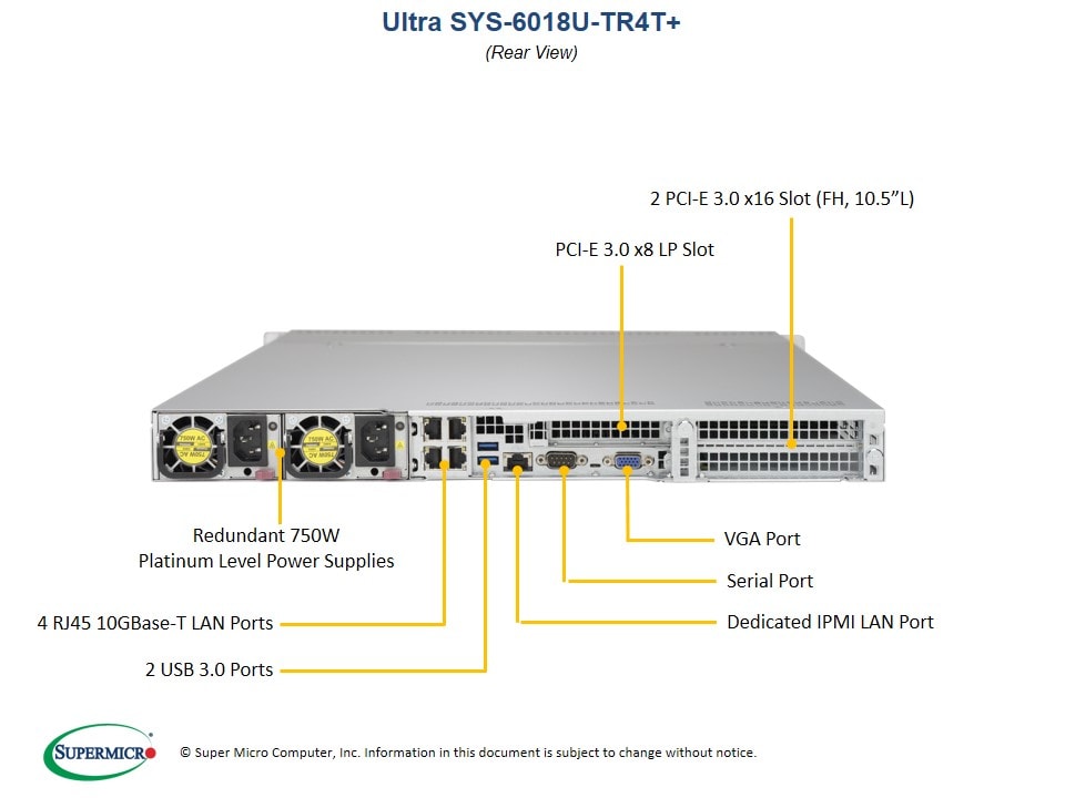 Supermicro SYS-6018U-TR4T — front view