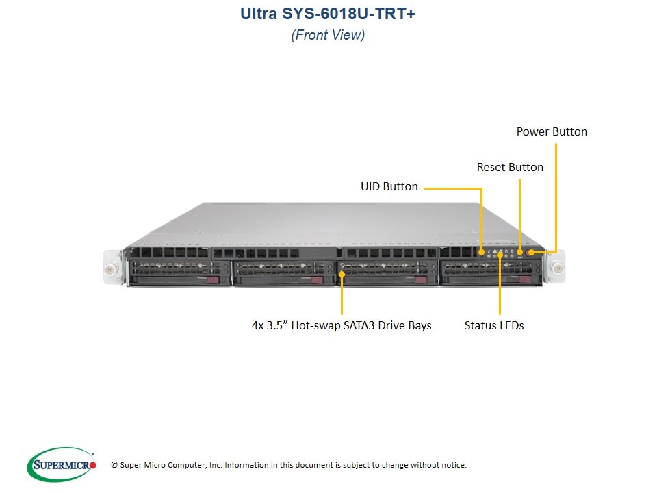 Supermicro SYS-6018U-TRT — angle view