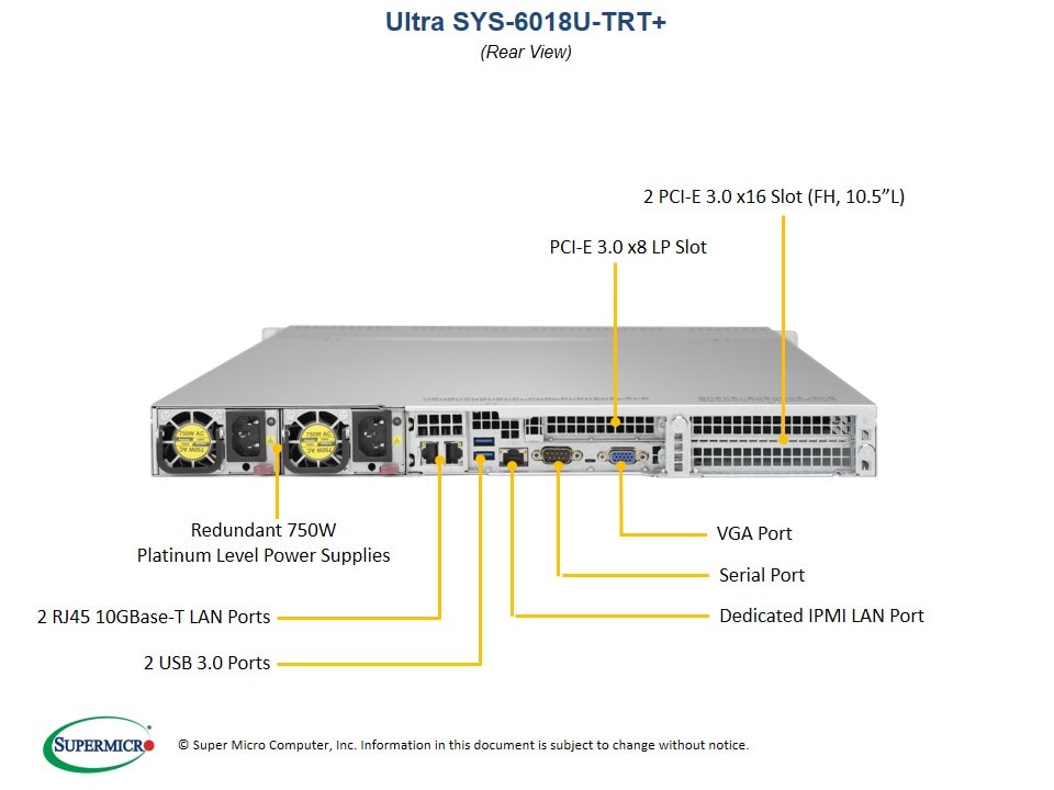 Supermicro SYS-6018U-TRT — front view